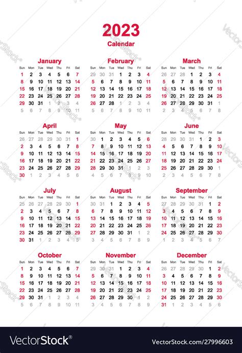 2023 Calendar Templates And Images 2023 Months Calendar Template Free