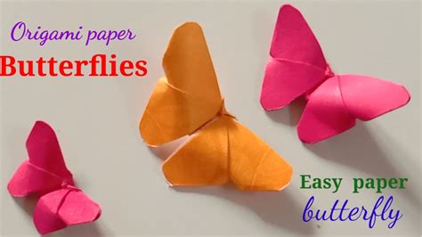 How To Make Origami Paper Butterfliespaper Craftdiy Craftbutterfly
