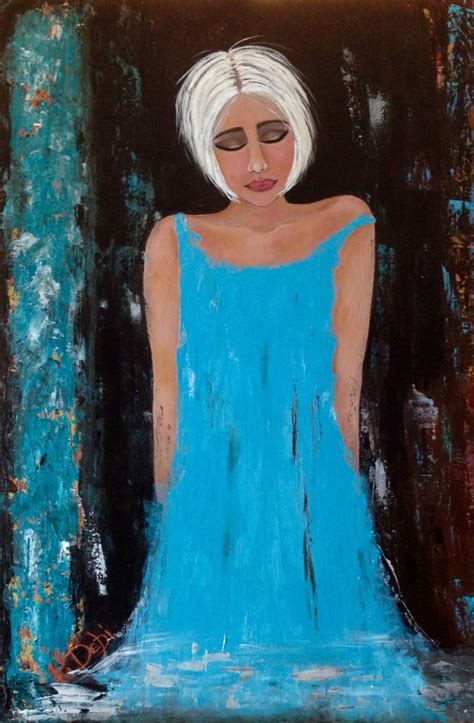 Original Woman Figure Painting Abstract Expressionist Acrylic Painting