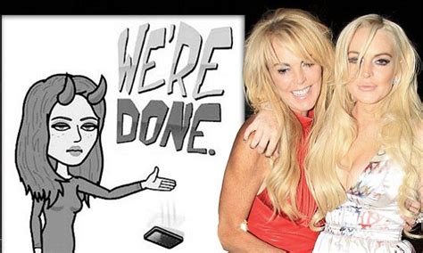 lindsay lohan posts picture saying she is done with her mother dina daily mail online