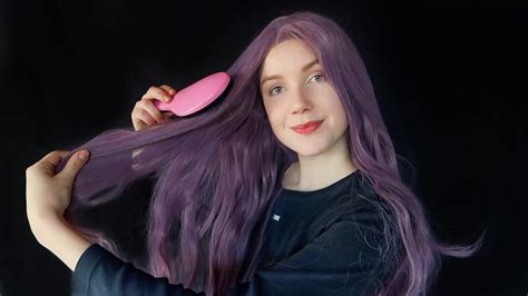 [asmr] 🎀 brushing my hair and rambling exciting news youtube