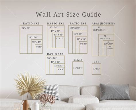 Wall Art Size Guide Frame Size Guide Print Size Guide Comparison