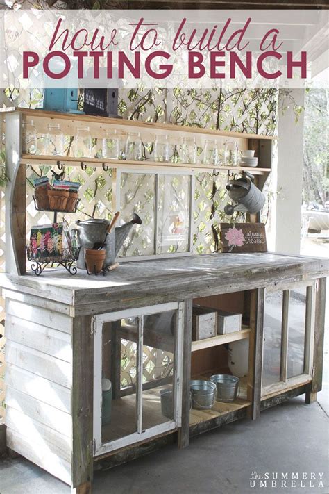 How To Build A Potting Bench With Reclaimed Wood Potting Bench