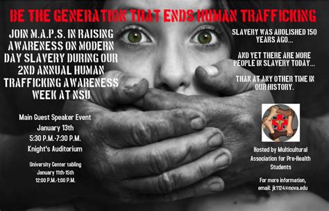 Human Trafficking Awareness Week Be The Generation That Ends Modern Day Slavery Nsu Newsroom