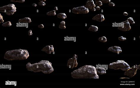 Space Asteroids Computer Generated 3d Render Stock Photo Alamy