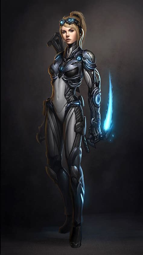 Cybergirl Warrior Woman Starcraft Female Armor