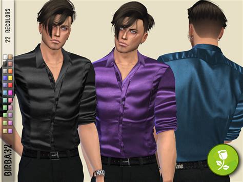 The Sims Resource Silk Shirt For Man