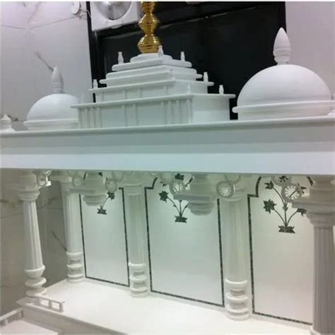 White Polished Cm Corian Mandir For Religious At Rs Square Feet In New Delhi