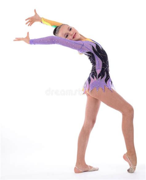 Beautiful Flexible Girl Gymnast Stock Photo Image Of Background