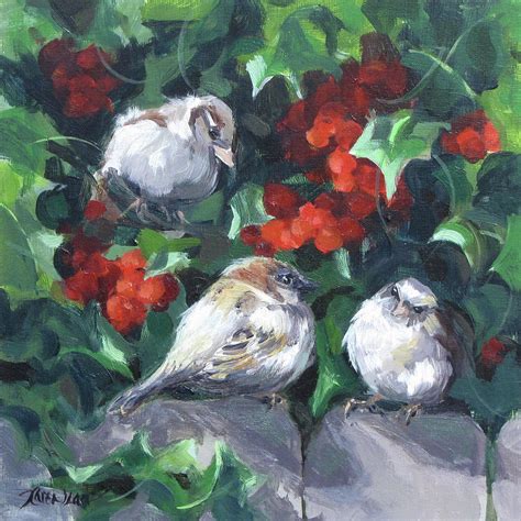 Bird Watching Painting By Karen Ilari Fine Art America