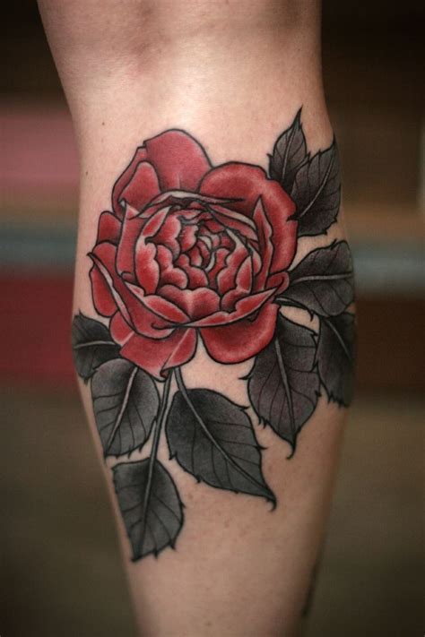 Vintage Rose Tattoo Black Leaves Vintage Rose Tattoos Tattoos Rose
