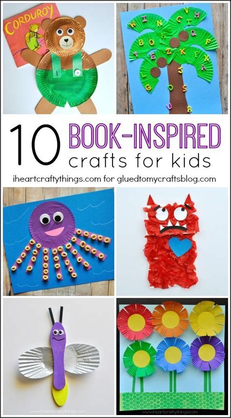 Book Inspired Kids Crafts Roundup Preschool Crafts Book Crafts Kids