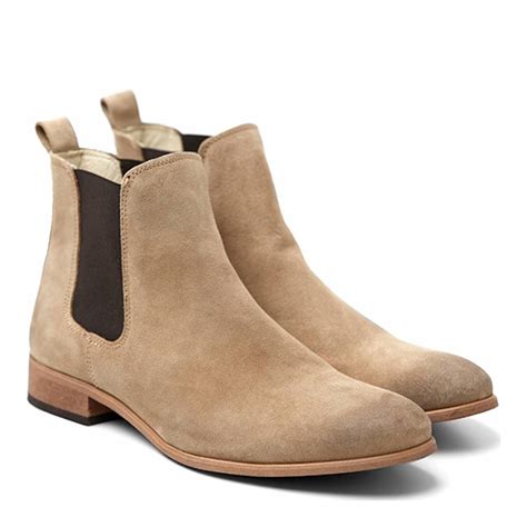 Mens Sand Suede Cl Chelsea Boots Brandalley