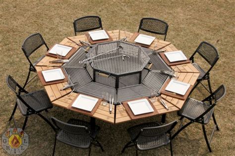 This Fire Pit Grill And Table Combo Is Every Man S Dream Fire Pit Grill Bbq Table Grill Table