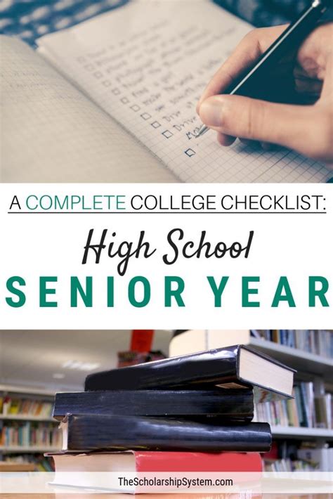 A Complete College Prep Checklist High School Senior Year Artofit