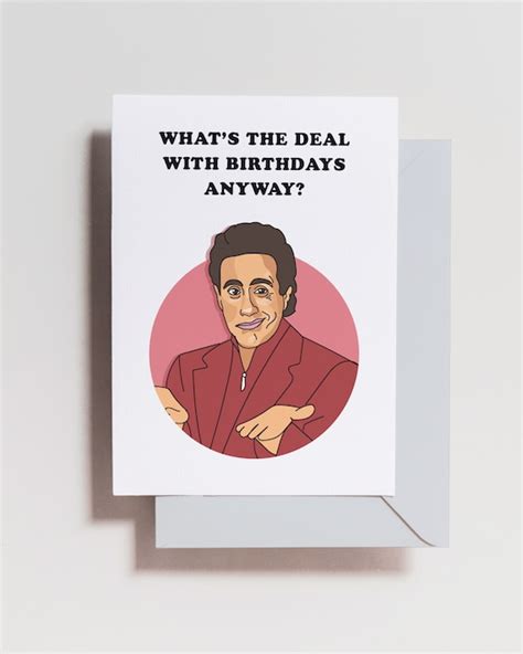 Youre How Old Seinfeld Birthday Card Jerry Seinfeld 90s Nostalgia