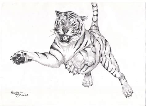 Dibujo A Lapiz De Tigre Imagui