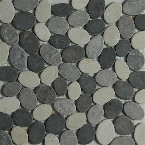 Grey Beige Mixed Pebble Mosaic