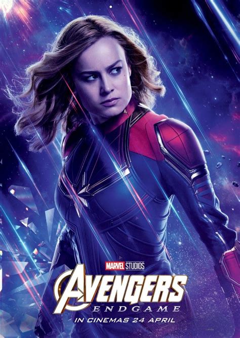 Captain Marvel Endgame Character Poster Vingadores Super Heroi