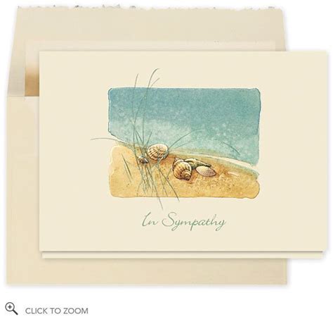 Sympathy Seashells Condolence Card Corporate Holiday Cards Business Christmas Cards Condolence