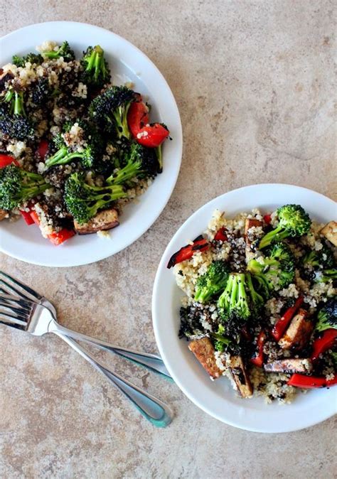Balsamic Tofu Stir Fry With Quinoa And Broccoli The Wheatless Kitchen