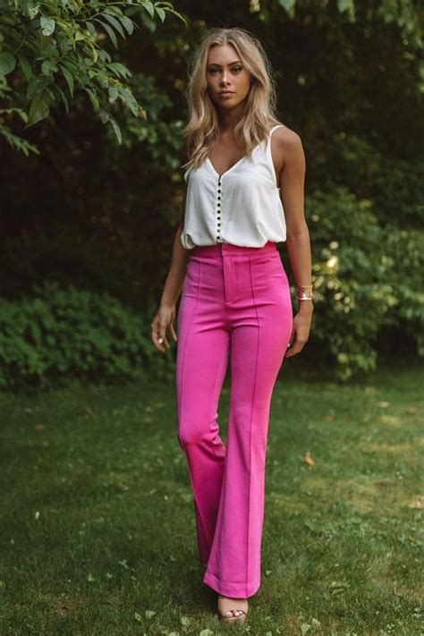 Stealing The Show High Waist Trousers In Hot Pink Summer Pants