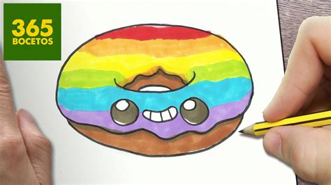 Como Dibujar Donut Kawaii Paso A Paso Dibujos Kawaii Faciles How To