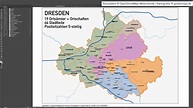 Dresden Vektorkarte Stadtbezirke Stadtteile Postleitzahlen PLZ-5