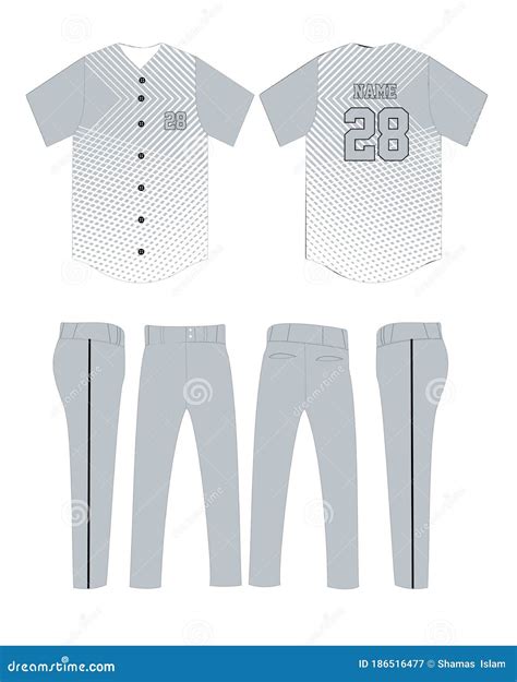 Baseball Jersey Design Uniform Template Mockup Custom Design Front And