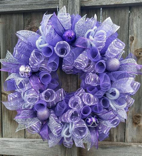 Purple Mesh Christmas Wreath Purple Christmas Wreath Christmas