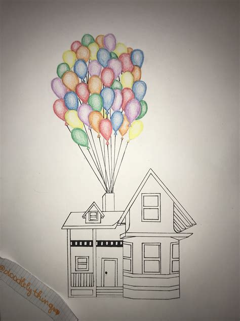 Up Balloon House🎈 Inspiração De Desenho Ideias Para Caderno De