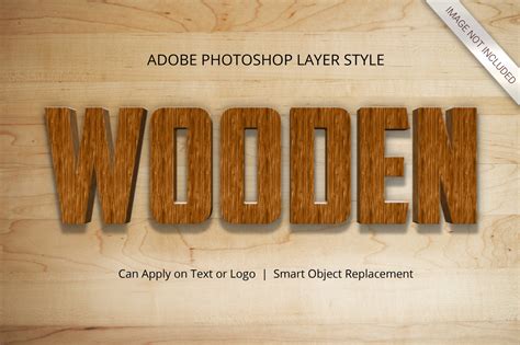 Photoshop Wood Timber Board Text Effect Layer Style Crella