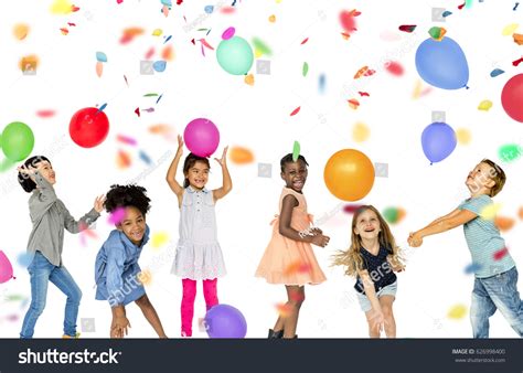 Group Kids Celebrate Party Fun Together Stock Photo 626998400