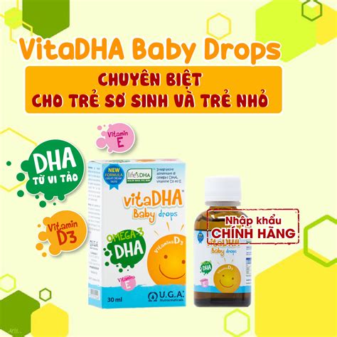 VitaDHA Baby Drops bổ sung DHA và Vitamin D3 cho trẻ sơ sinh và trẻ