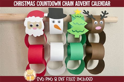 Christmas Countdown Craft Kit Paper Chain Advent Calendar