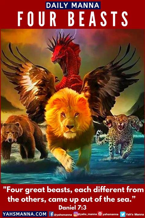 Daniels Apocalyptic Visions The Four Beasts Yahs Manna