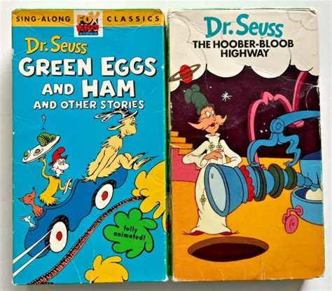 Dr Seuss Vhs Lot Of Green Eggs And Ham Plus The Hoober Bloob