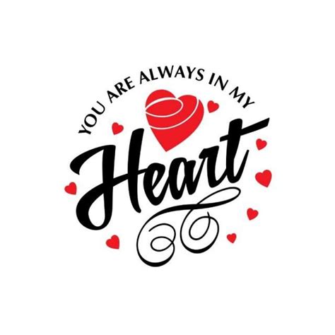 Download This You Are Always In My Heart Vector Typographic Card