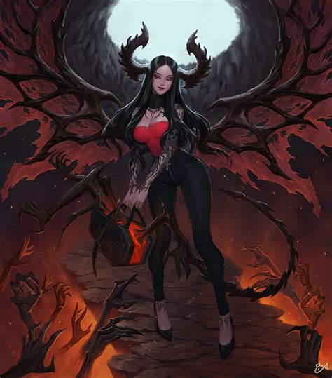 Queen Of Pain Beautiful Girls Female Devils Demons