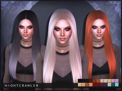 Sims 4 Ccs The Best Runway Hair By Nightcrawler