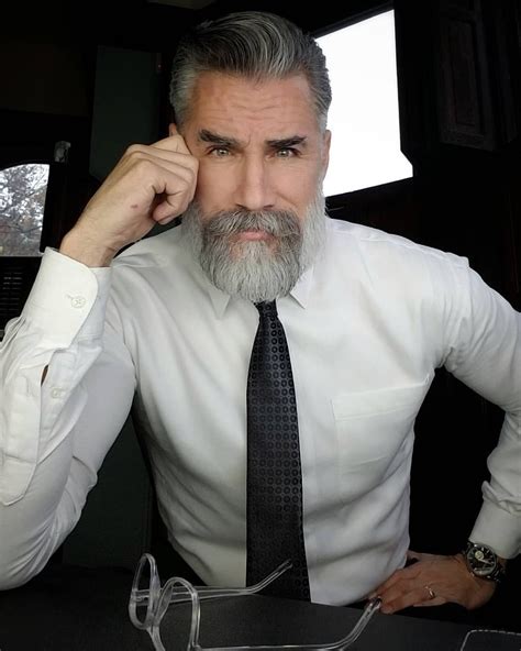 Grey Hair Beard Men With Grey Hair Beard Styles For Men Hair And Beard Styles Sharp Dressed