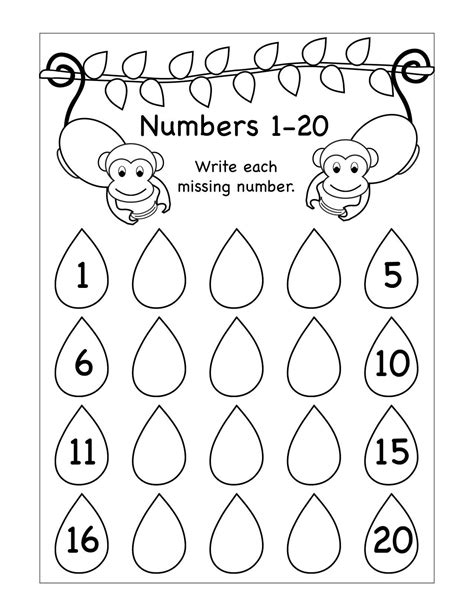 Worksheets Preschool Numbers