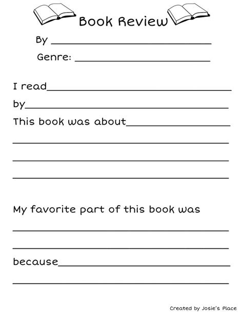 Book Review Template For Kids Zbooksi