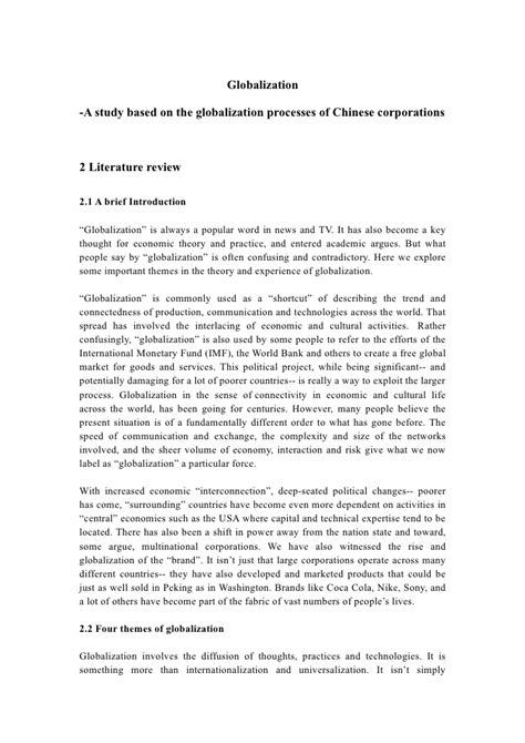 In particular, students should use compelling examples to support the main. Brief Literature Review Example - Literature reviews - Example 1