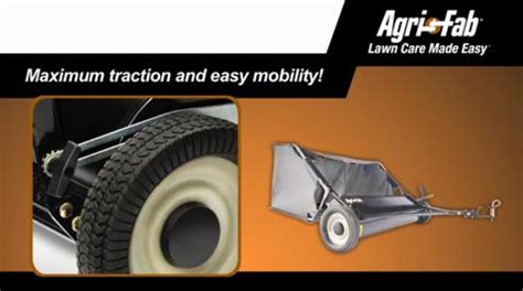 Agri Fab In Tow Behind Lawn Sweeper Cu Ft Riding Mower Tractor