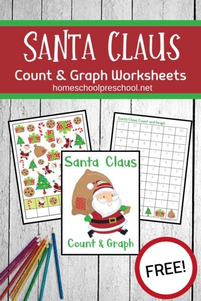 Printable Santa Count And Graph Worksheets For Prek