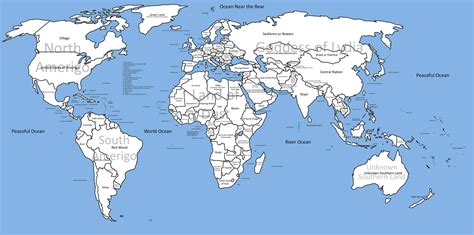 World Map With Countries Blank World Map Map