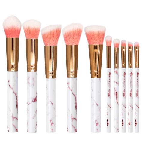 Amazon Com SEPROFE Makeup Brushes Set Pcs Marble Make Up Brush Kit Professional Beauty Sponge