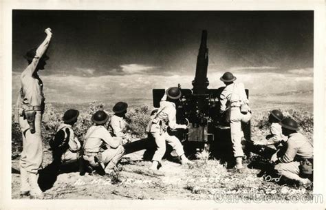 Group Of Soldiers With Large Gun Fort Ord Ca Postcard