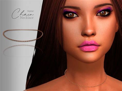 Sims 4 — Suzue Chain Necklace By Suzue — New Mesh Suzue 5